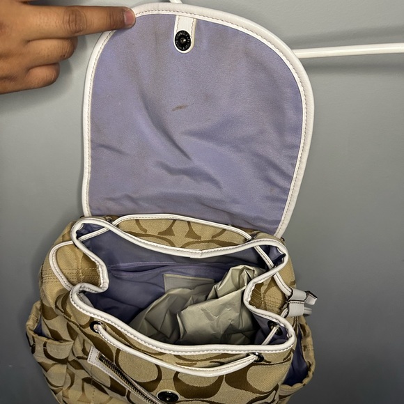 Coach Beige Signature Backpack - Picture 3 of 3